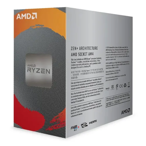 AMD Ryzen 3 3200G, 4-Core, 4-Threads, 3.6GHz (4GHz Turbo), Cache 6MB, Socket AM4