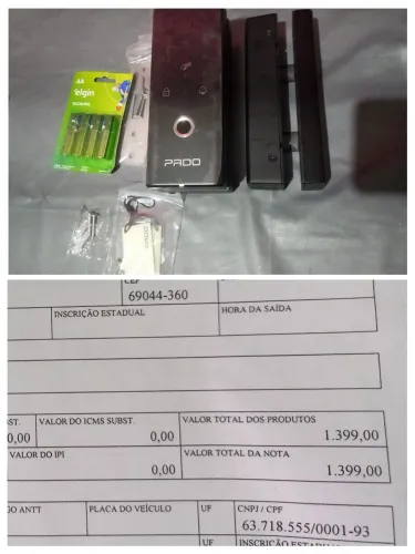 Fechadura eletrônica pado nova pra porta de vidro