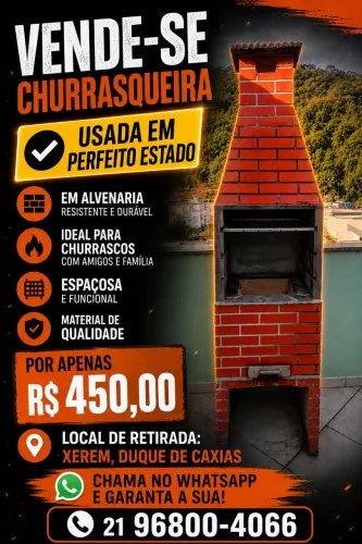 Vendo Churrasqueira Tijolinho Bom estado 