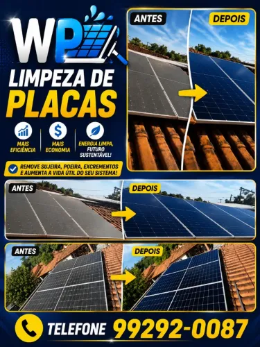 Limpeza de placa solar