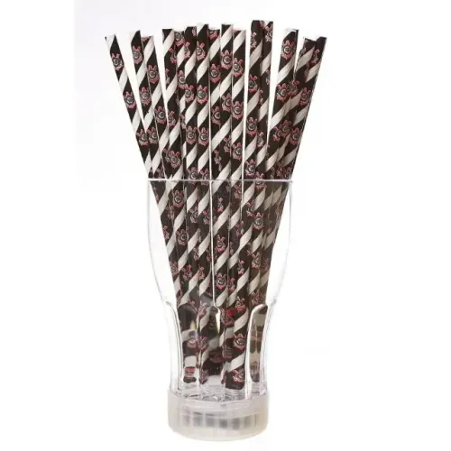 Kit Canudo de Papel Corinthians - 3 pacotes com 20 canudos por pacote