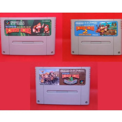 [ORIGINAL] Trilogia Super Donkey Kong Country 1 2 3 - Super Famicom (Japonês) Salvando OK