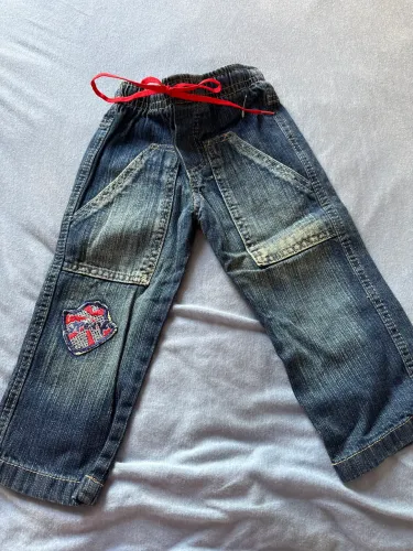 Calça jeans menino TAM 1 bordado Sport