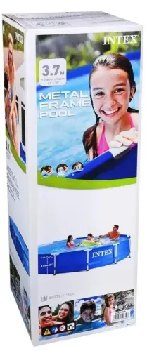Piscina Estrutural Intex Metal Frame 3,7m de Diâmetro 6500 litros