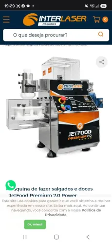 Usado EXCELENTE (MÁQUINA DE SALGADOS/DOCES) JETFOOD 7.0