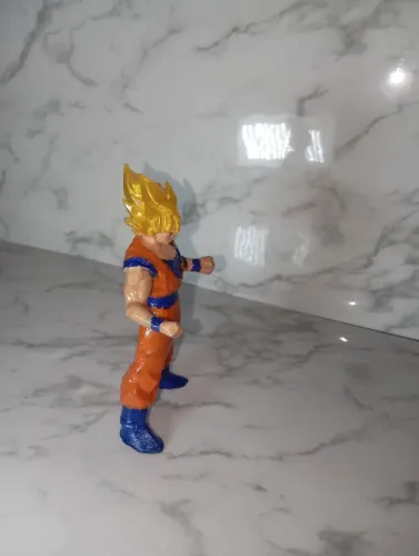 Estatueta Goku colecionável 3d pintada a mão