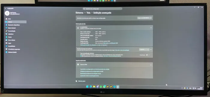 Monitor 34? LG WFHD HDR