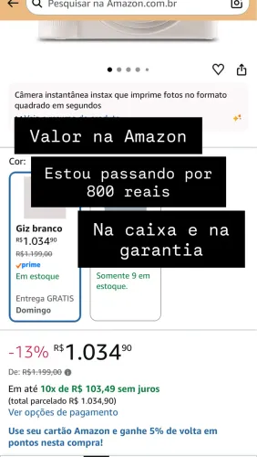 instax Câmera instantânea SQ1