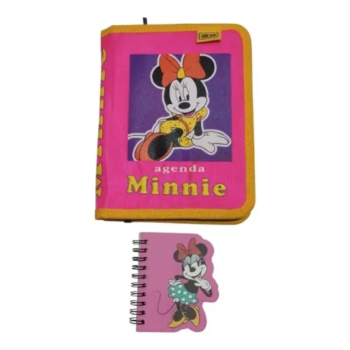 Combo porta agendas Mickey e Minie anos 90