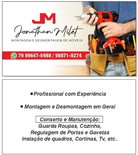 MONTADOR DE MÓVEIS PROFISSIONAL COM EXPERIÊNCIA 