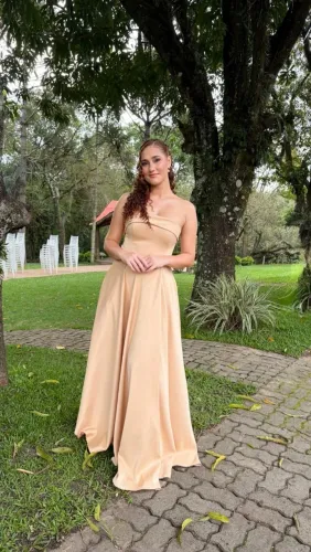 Vestido de festa Champagne 