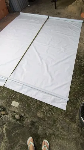 Kit 2 Toldos Rolô Lona Mônaco Branco 1,47 x 2,70m Completos em excelente estado