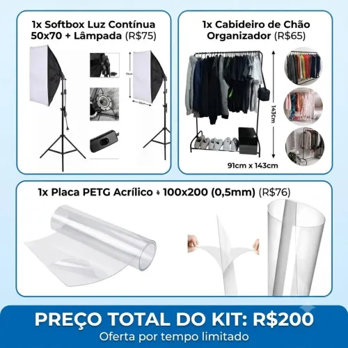 Itens para estúdio fotógrafico 