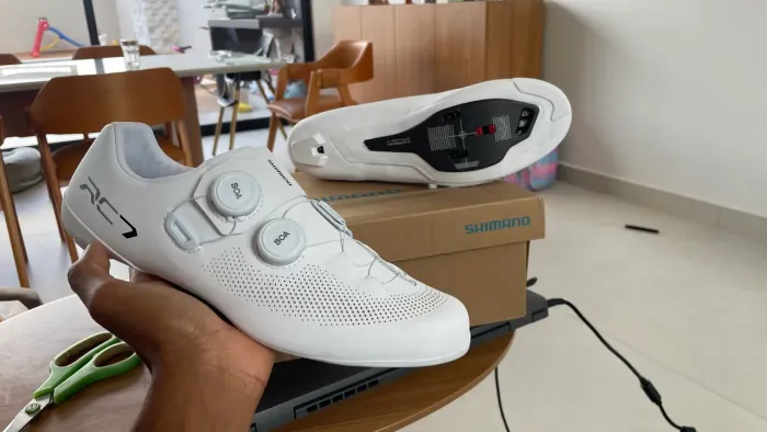 Sapatilha RC7 Shimano Road Bike Speed Branca
