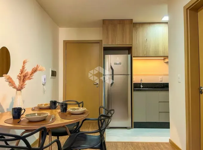 Apartamento no Centro Santa Maria RS, novo, mobiliado, 1 quarto com churrasqueira