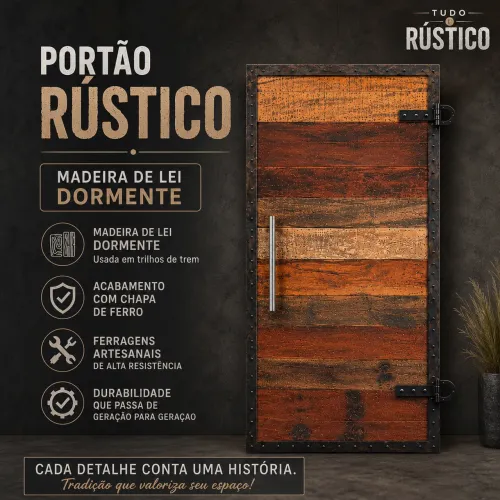 Portão madeira dormente