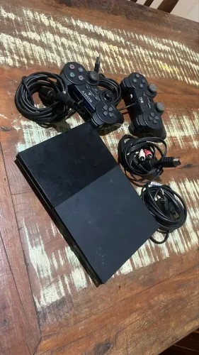 PS2 com cabos 2 consoles 