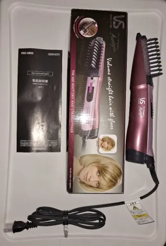 Modelador de cabelo VS Sassoon modelo VSC-0650 secador e alisador de 600 Watts 0