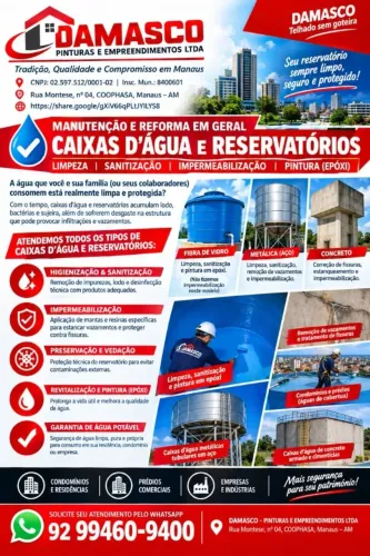 Caixas d'Água, Construção e Manutenção: Concreto, Aço e Fibra