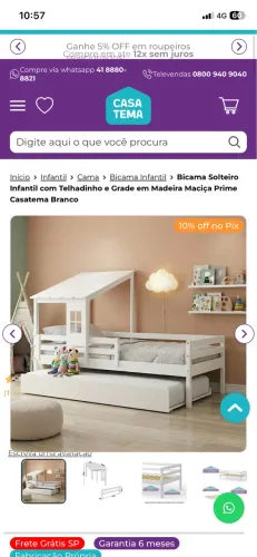 Bicama casa tema telhadinho 