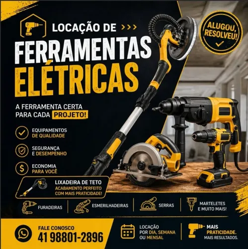 ALUGUEL FERRAMENTAS ELÉTRICAS 