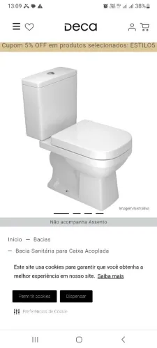 Bacia com caixa copiada branca quadrada