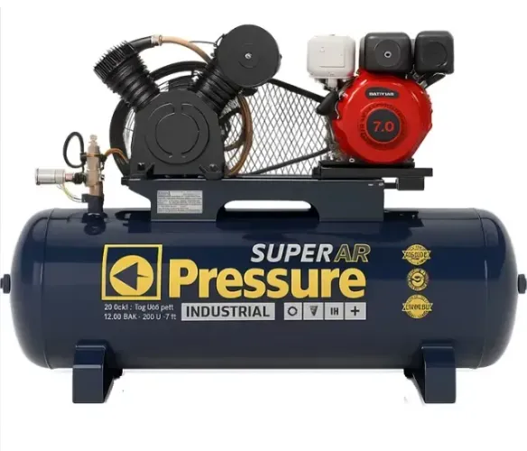 Compressor de Ar a Diesel Pressure 20 Pes 200 Litros 175 Libras
