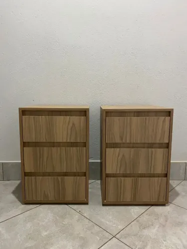 Gaveteiros de cabeceira em mdf novos