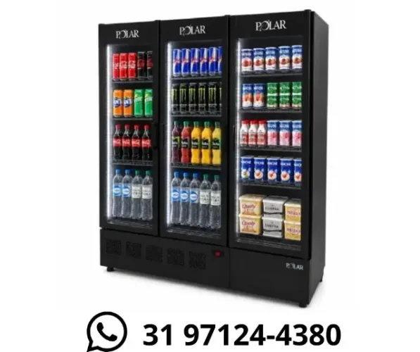 Refrigerador Expositor 3 Portas Preto Polar