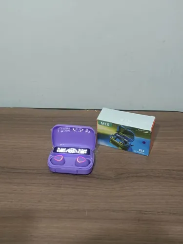 Fone bluetooth M10 -PRETO E ROXO