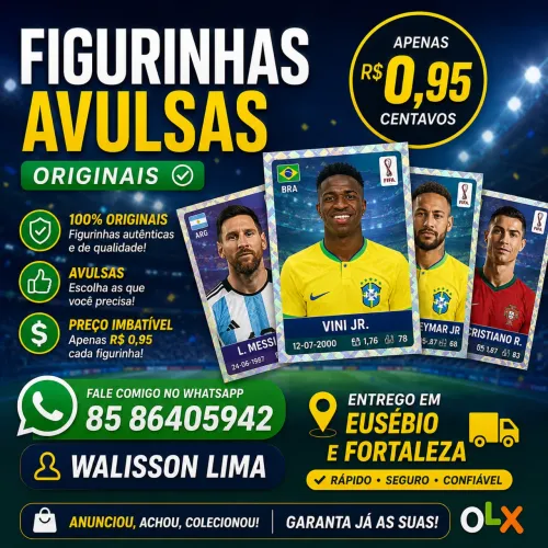 Figurinhas Avulsas Originais Copa do Mundo 2026 - R$ 0,95 Cada