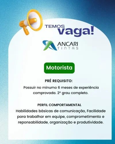 MOTORISTA CATEGORIA B