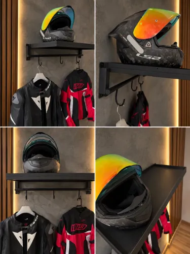 Suporte para macacão/capacete e jaquetas