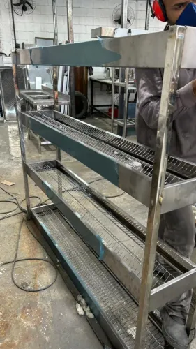 Estante Inox 1,80m Alta Resistência Restaurante