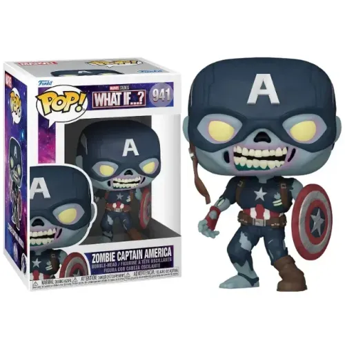 Funko Pop Zombie Capitão America - Marvel #941