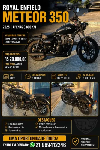 ? Royal Enfield Meteor 350 2025 ? IMPECÁVEL | R$ 20.000