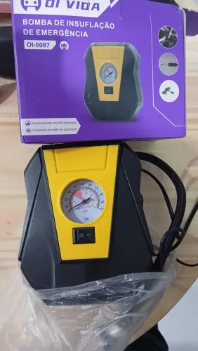 Calibrador para pneus, carro, moto, bicicleta, bola de futebol e outros elétrico