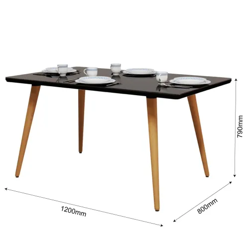 Mesa madeira preta