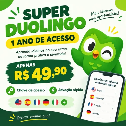 Plano premium super Duolingo