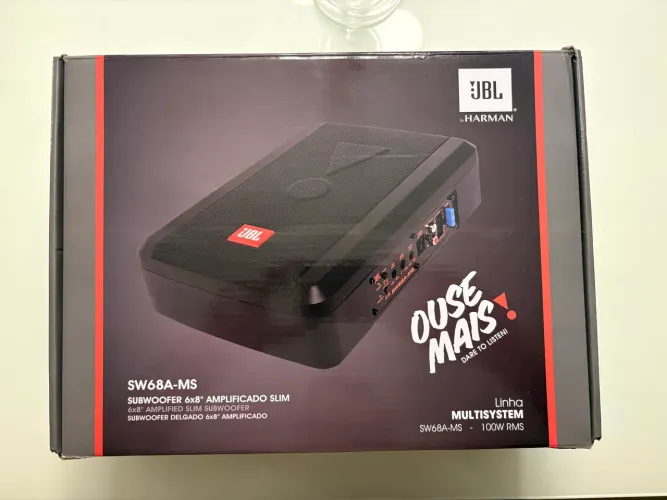 Caixa amplificada slim JBL SW68A-MS 100W RMS