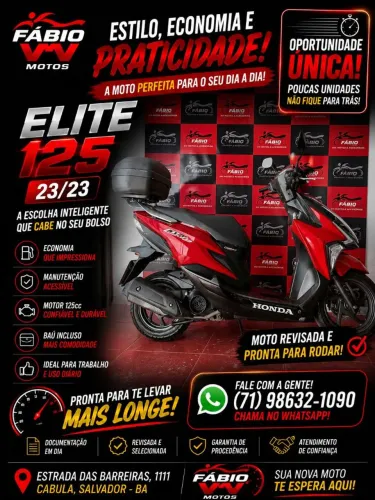 Moto pra vender logo Elite 125 aceitamos troca por motos 