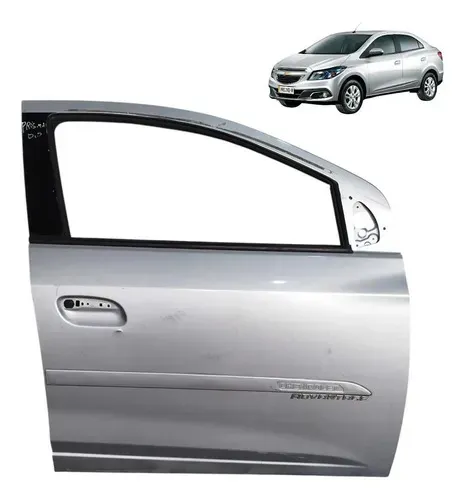Porta Gm Prisma 2013 A 2019  Dianteira Direita Detalhe Dianteira Direito Prateado