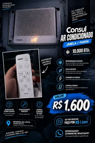 Ar condicionado 10mil BTUs