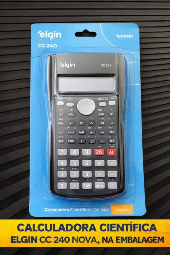 Calculadora Cientifica 240 Funções Cc240 Elgin Preta Preto