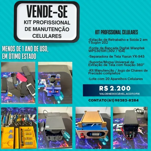 KIT COMPLETO MANUTENÇÃO CELULARES