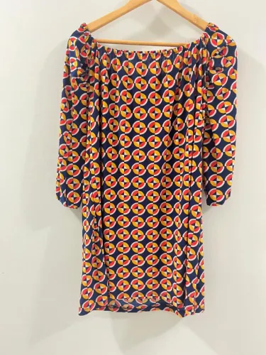 Vestido estampado, poliéster, veste G