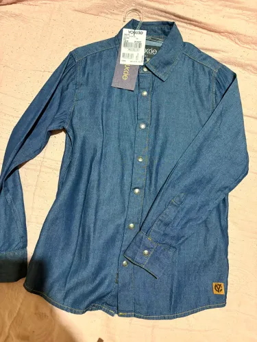 Camisa Jeans Infantil Youccie Nova com Etiqueta - Tam. 08