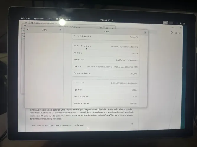 Microsoft Surface core i7 8gb 256gb nvme