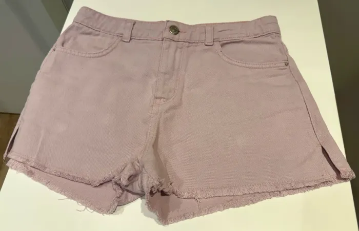 Shorts de sarja infantil menina lilás tamanho 14