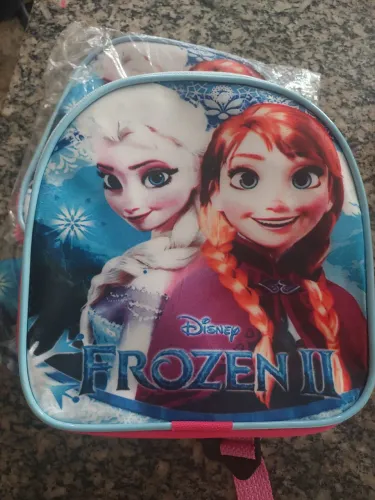 Bolsa mochila infantil pequena + estojo Frozen